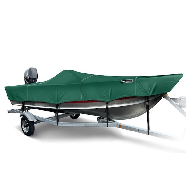 Eevelle Windstorm Boat Cover V HULL FISHING Side Console, Narrow Series Inboard 16' 6in. L 92in. W Green WSVFSC1692-HTR - main